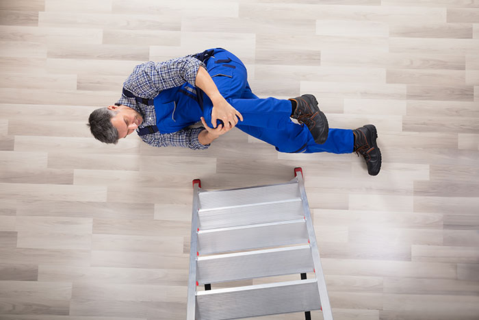 man fell of ladder